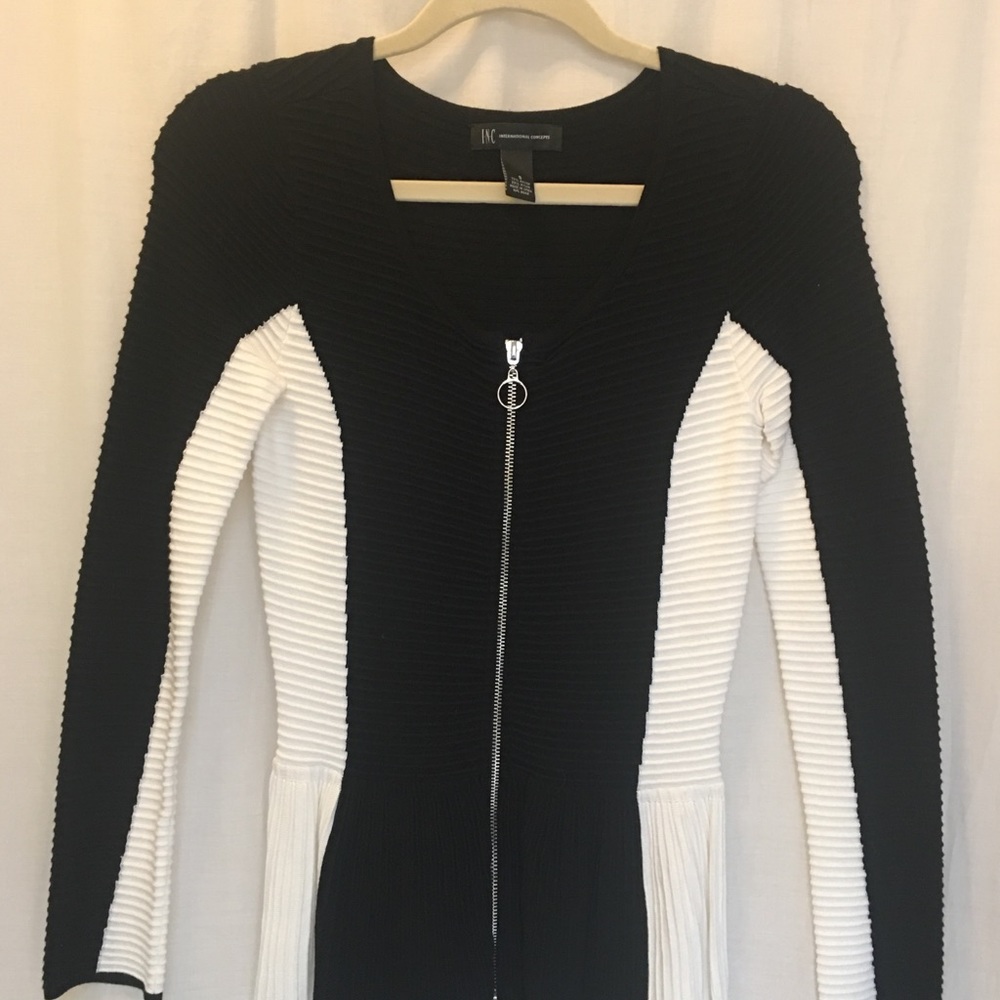 Black and white party top